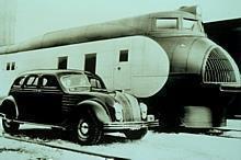 The world's first streamlined automobile, the Chrysler Airflow.